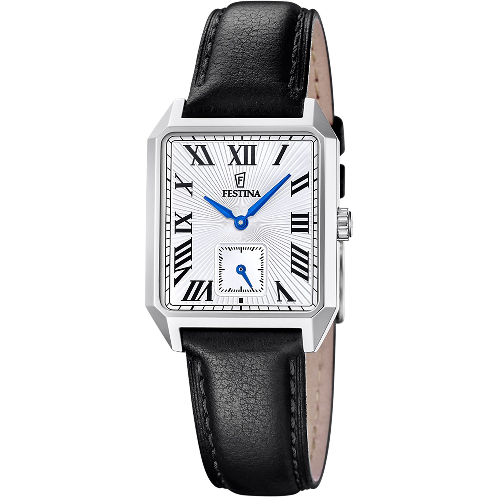 Festina Quarzuhr On the Square F20779_1, Armbanduhr, Damenuhr, Herrenuhr, Lederarmband, analog