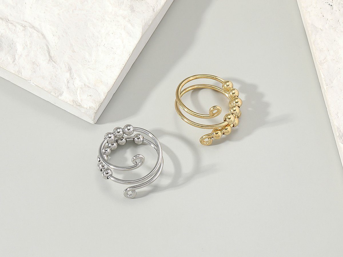 Eyecatcher Fingerring Anti Stress Ring Perle günstig online kaufen