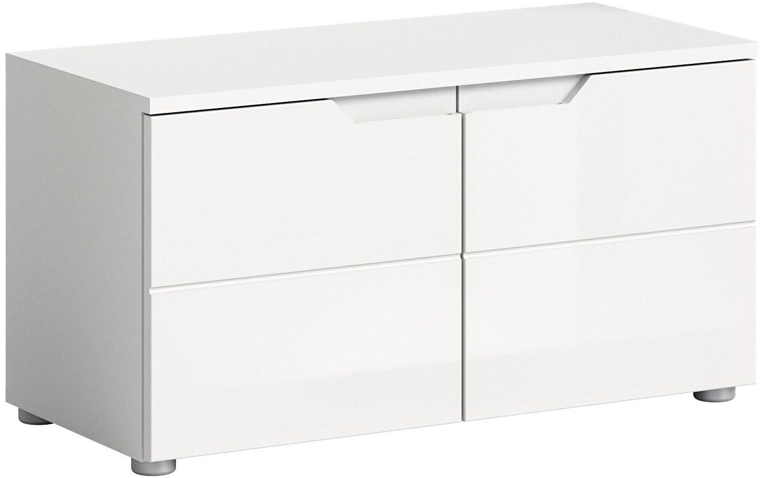 INOSIGN Sitzbank CAPRI, Breite 80 cm, 2 Türen mit eingefasster Griffmulde, 2 Fächer, Garderobenbank, Flurbank, Dielenbank, Bank mit Stauraum, Bank