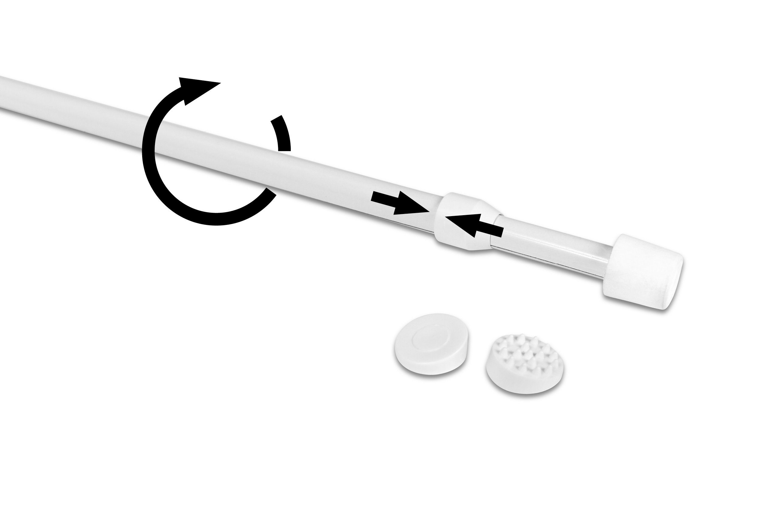 Deco-Raum Klemmstange Vitragenstange, ausdrehbar, geklemmt, ohne Bohren günstig online kaufen