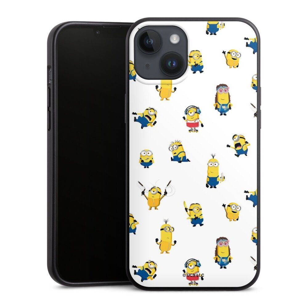 DeinDesign Handyhülle Ich – Einfach unverbesserlich Minions Kevin Minion Pattern White, Apple iPhone 15 Plus Organic Case Bio Hülle Nachhaltige Handyhülle