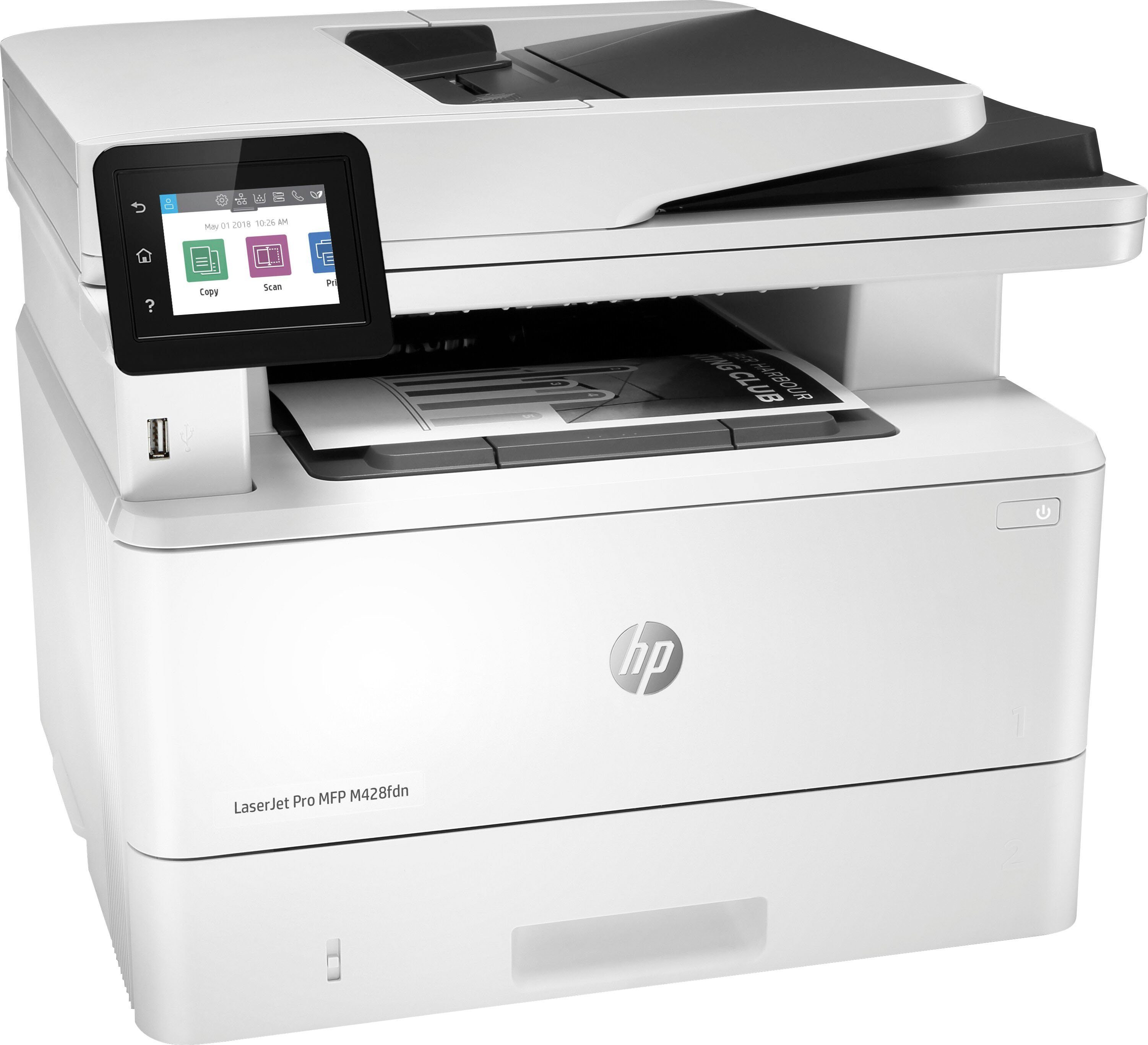 HP LaserJet Schwarz-Weiß Laserdrucker, (LAN M428fdn Pro Instant kompatibel) MFP Ink HP+ (Ethernet)