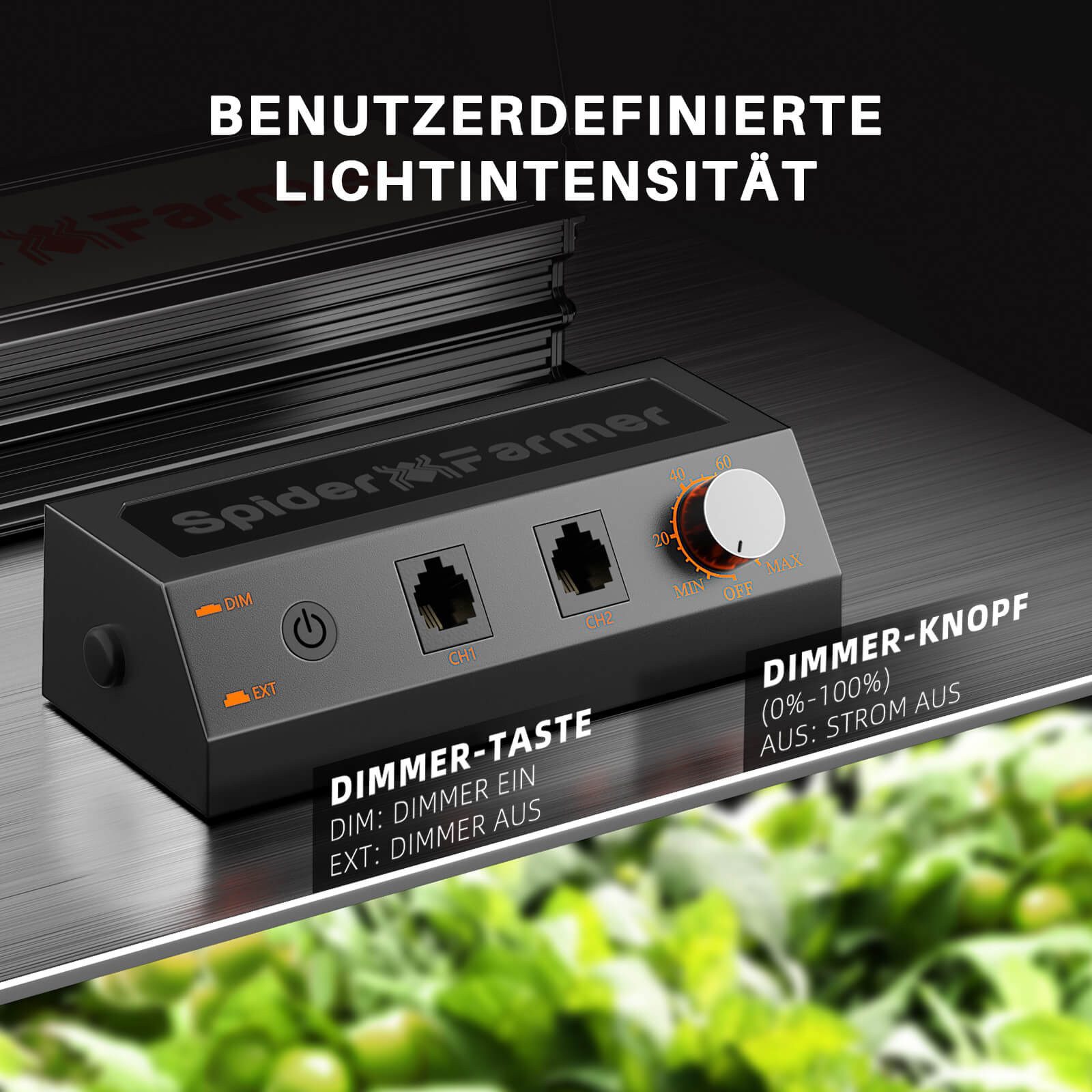 Spider Farmer Pflanzenlampe Spider Farmer LED Growlampe SF-Serie, SF1000, LED fest integriert, Vollspektrum, 100W LED mit hoher Effizienz und App Steuerung
