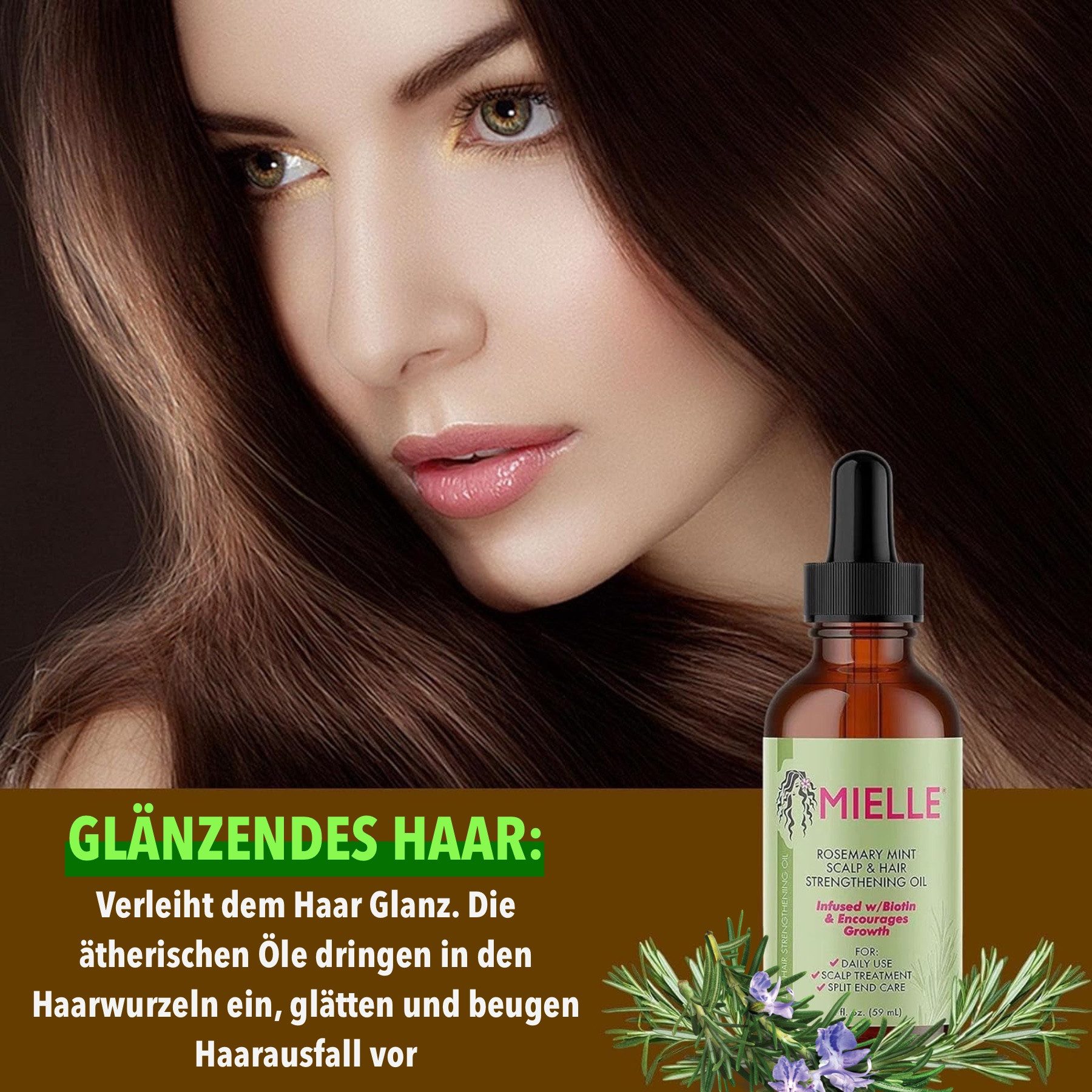 Mielle Organics Haarpflege-Set Rosmarin Shampoo Conditioner Haarmaske Haaröl Mielle, Set oder einzeln