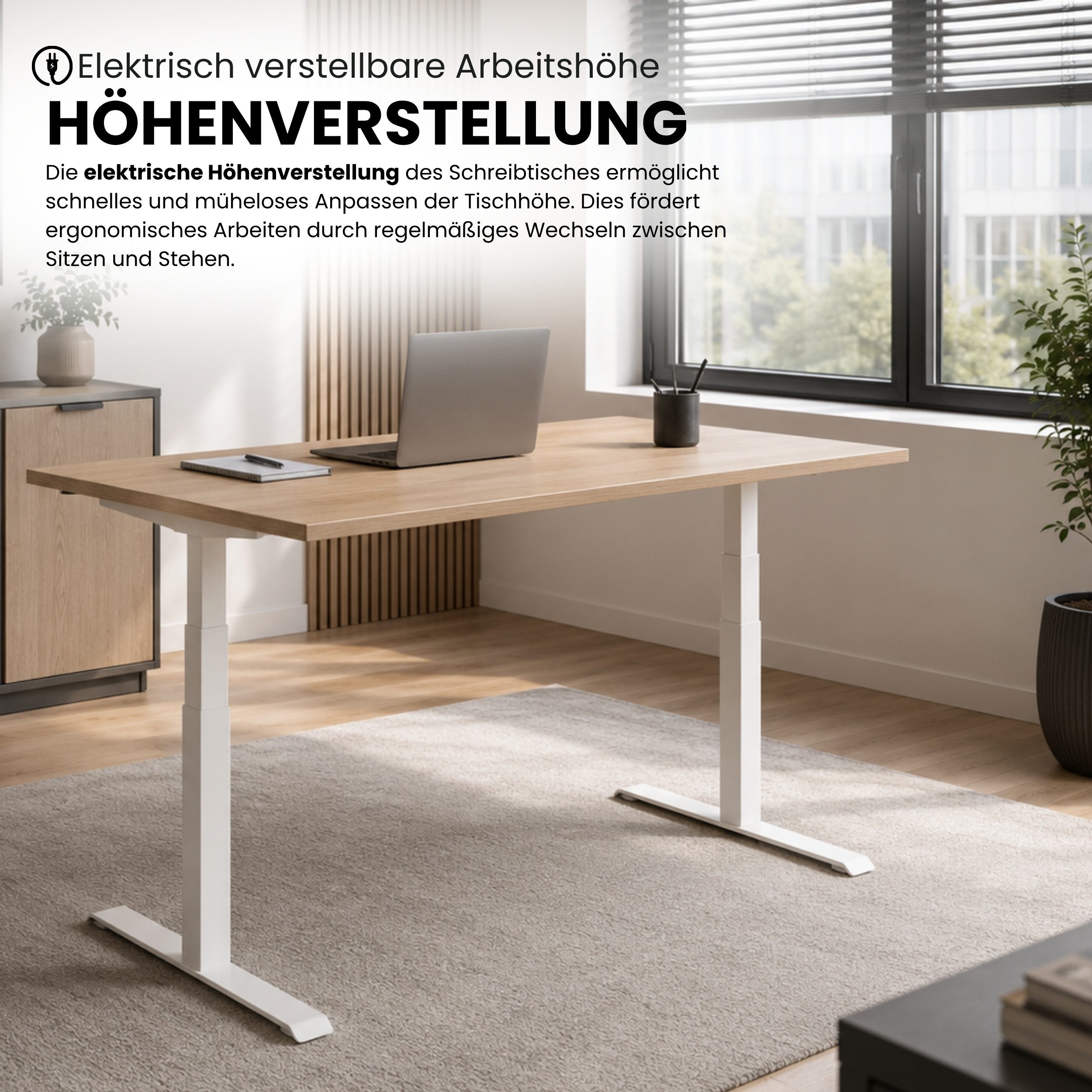 bümö Schreibtisch LXK65 Schreibtisch, Dekor: Weiß