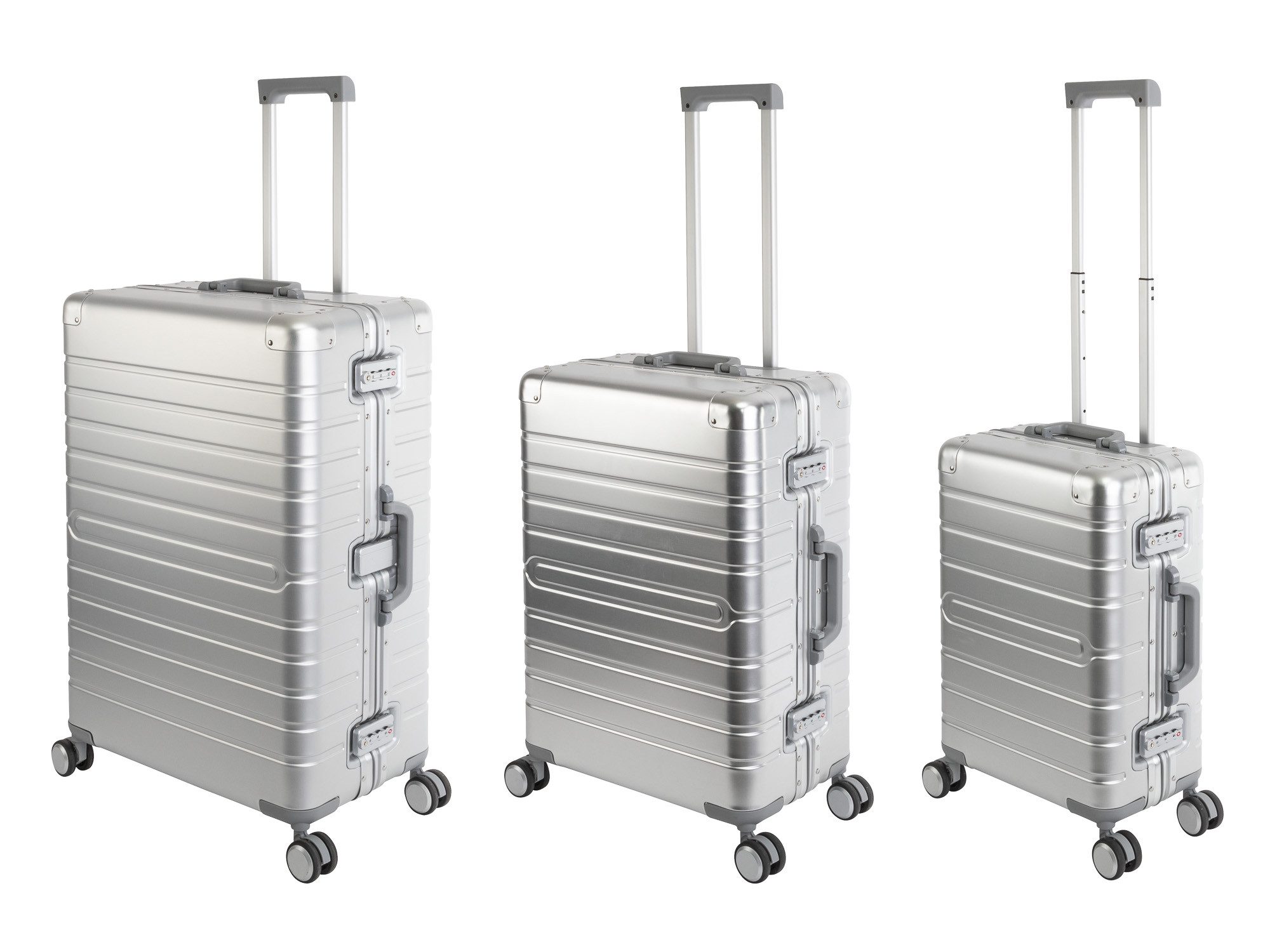 Travelhouse Trolleyset Oslo, 4 Rollen, (3 tlg), Aluminium Hartschale TSA Za günstig online kaufen