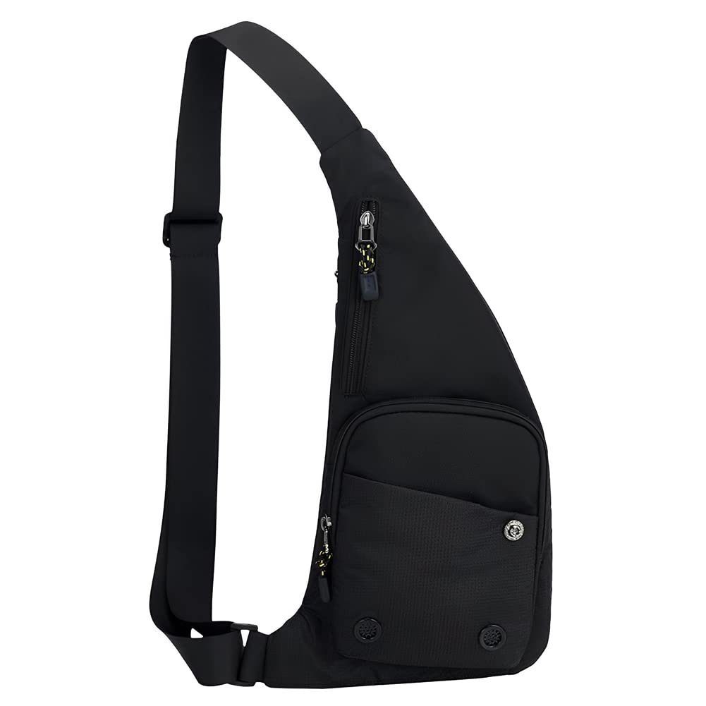 UMehrere Freizeit Brusttasche Schwarz Brustbeutel Herren aus Wasserdicht Oxford-Stoff VIVIHEYDAY Taschen, mit