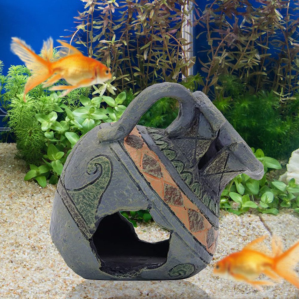GarveeMore Terrariendeko Aquarium Dekoration Harz Tontopf Ornament Versteck günstig online kaufen