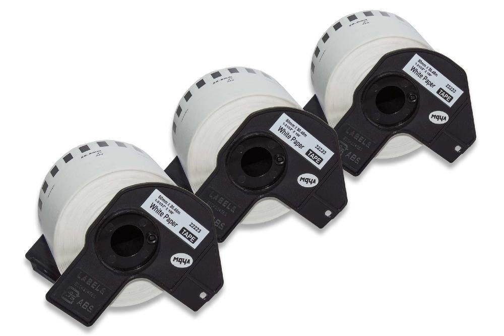 Etikettenpapier passend Drucker QL-580, QL-570, Brother & für QL-560YX PT QL560VP, vhbw