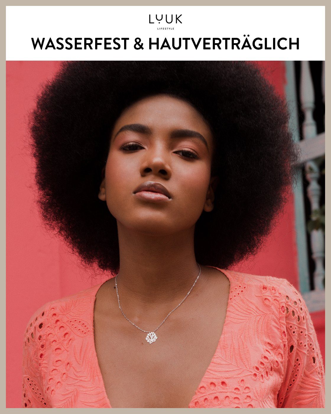 LUUK LIFESTYLE Kette mit Anhänger Lotusblüte, günstig online kaufen