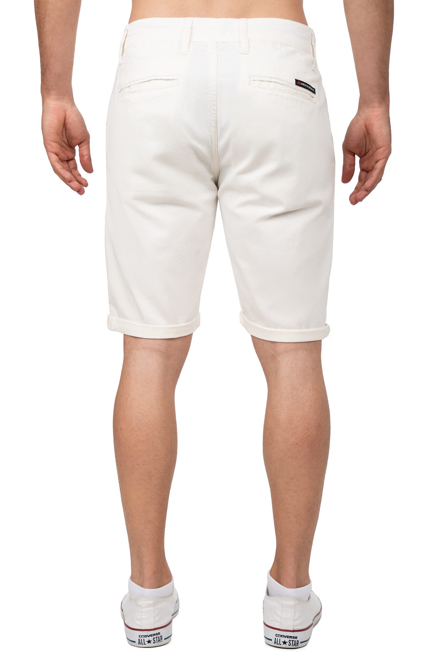 Cipo & Baxx Shorts Herren Regular Fit Kurze Hose Logo-Detail BA-CK272 Stret günstig online kaufen