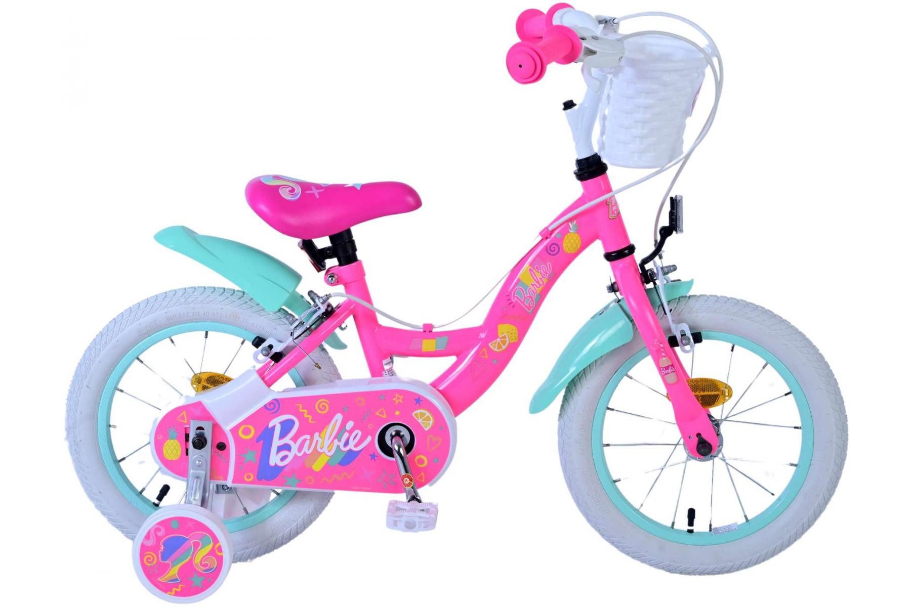 Kinderfahrrad Volare Barbie Kinderfahrrad für Mädchen - 14 Zoll in Rosa