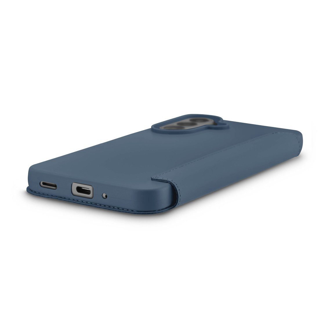 Hama Smartphone-Hülle Handytasche für Samsung Galaxy A27 5G Blau, 2 Kartenfächer, Rubber-Finish, Kratzschutz, Flap-Verschluss – Bild 4 von 5
