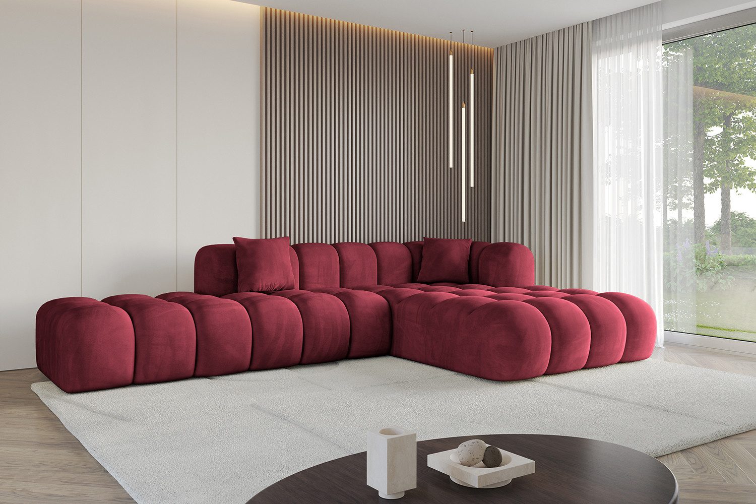 ALTDECOR Ecksofa OLEA-L2, Sofa Praktische Bequeme Funktionsecke Couch L-Form Eckcouch, Corner Sofa U-Form Vielseitige Sofa Wohnlandschaft Wohnzimmer