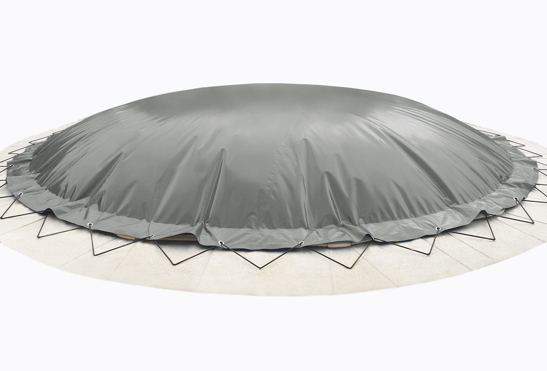 AirDeluxe Pool-Abdeckplane (Profi-Qualität) Runde aufblasbare Poolplanen/Schwimmbad, aus LKW-Plane