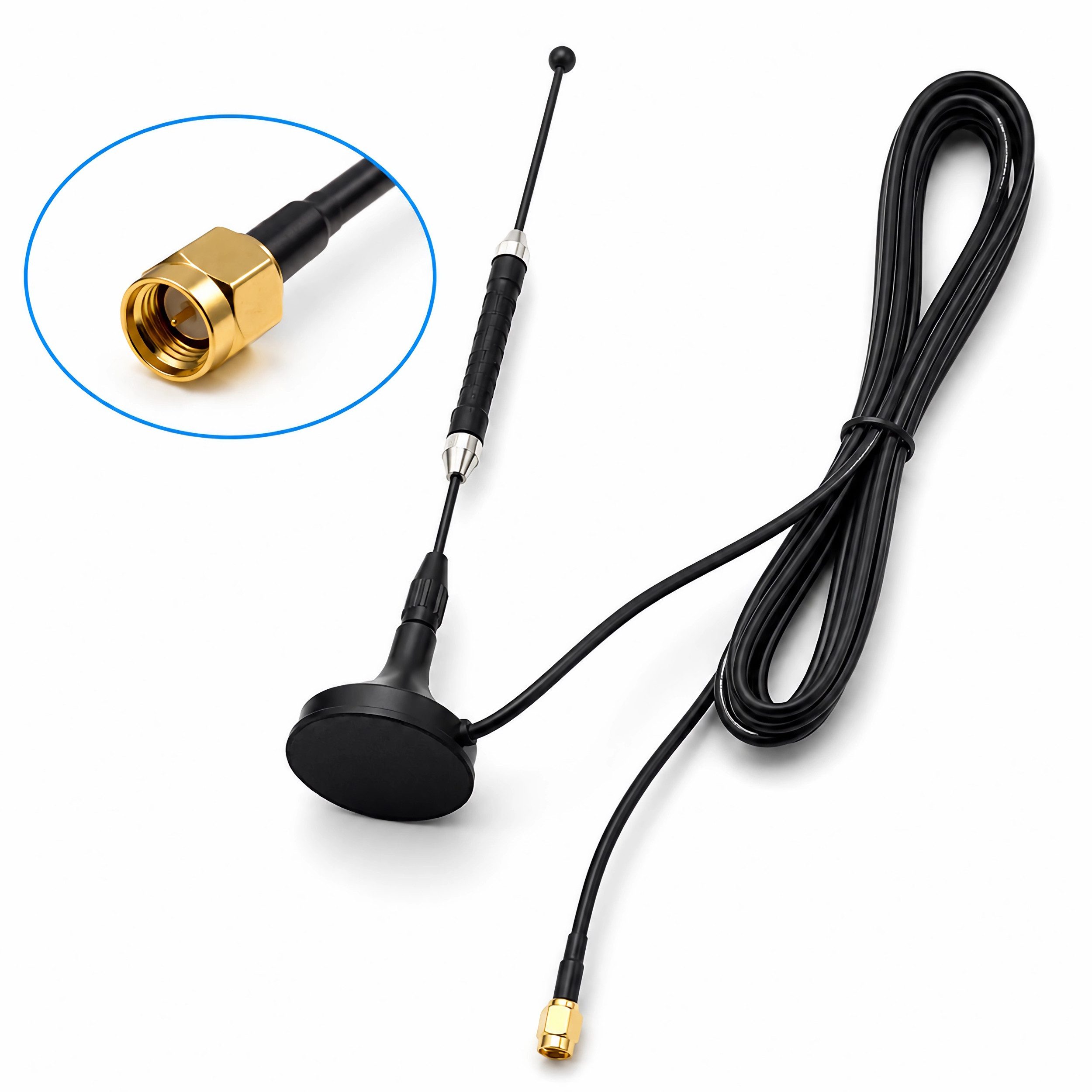 Bolwins G55C 12dbi SMA LTE 4G Antenne Antennenkabel Signalverstärker Standfuss WLAN-Antenne (LTE / 4G Empfang, für 4G USB-Modem & Router, Verstärkung: 12 dB), SMA-Stecker, 800–2700 MHz Breitband, Hohe Signalverstärkung