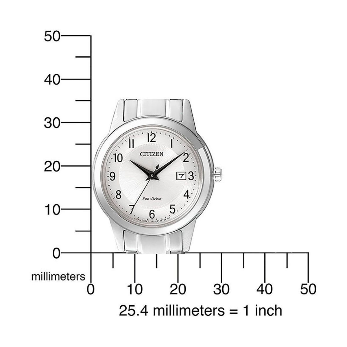 Citizen Solaruhr FE1081-59B, Armbanduhr, Damenuhr, Edelstahlarmband, Datum
