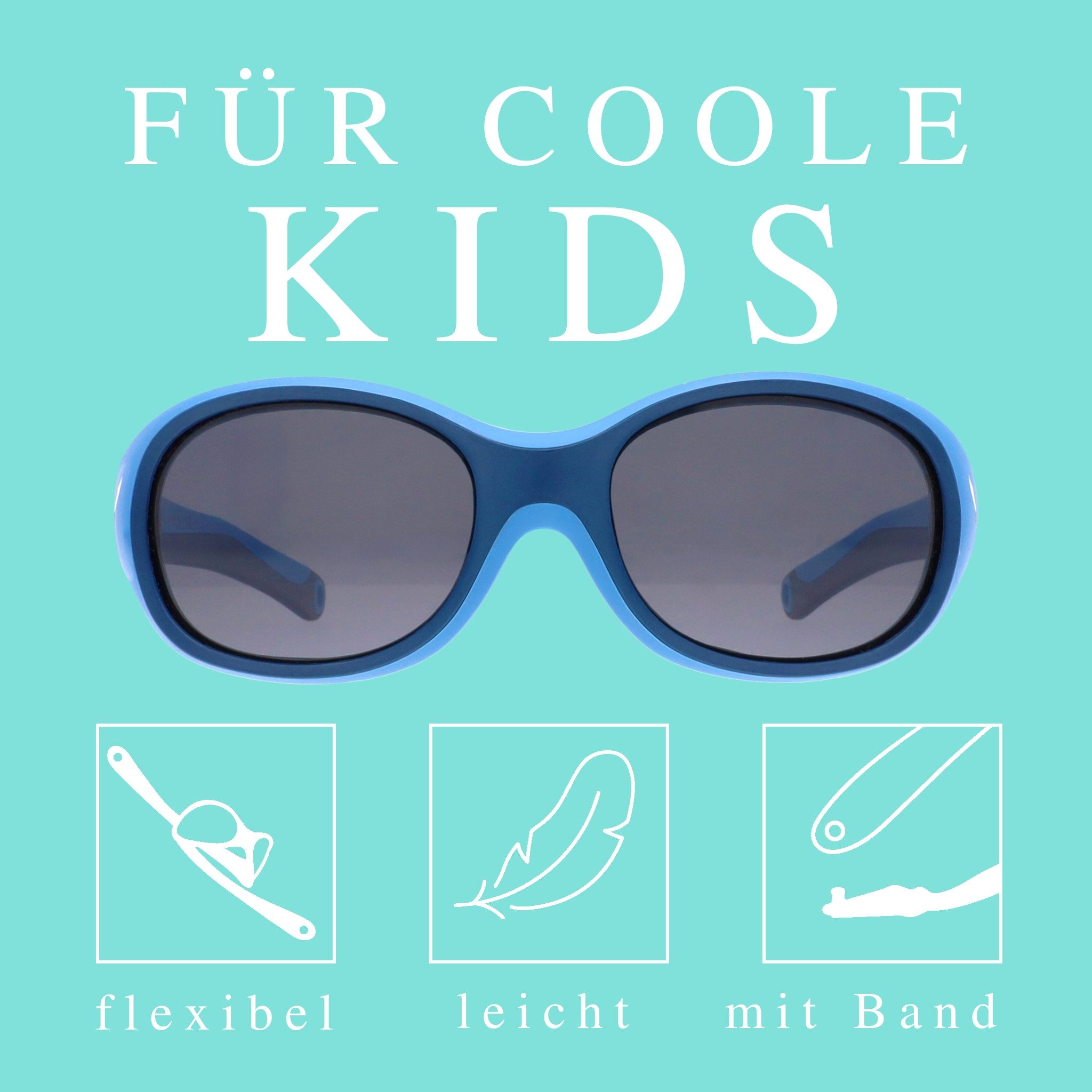 ActiveSol Sonnenbrille Kinder Sonnenbrille Kids, 2-6 Jahre, UV-Schutz, polarisiert Flexibel & Unzerstörbar, Lotuseffekt