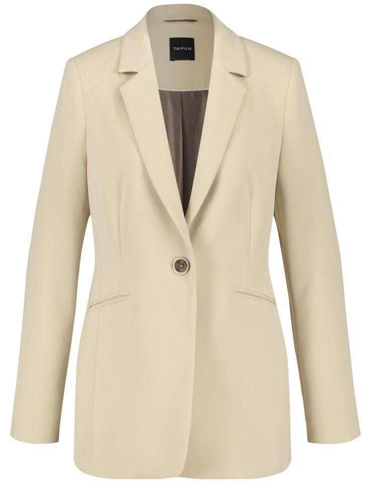Longblazer - Taillierter Blazer aus feiner Stretch-Qualität