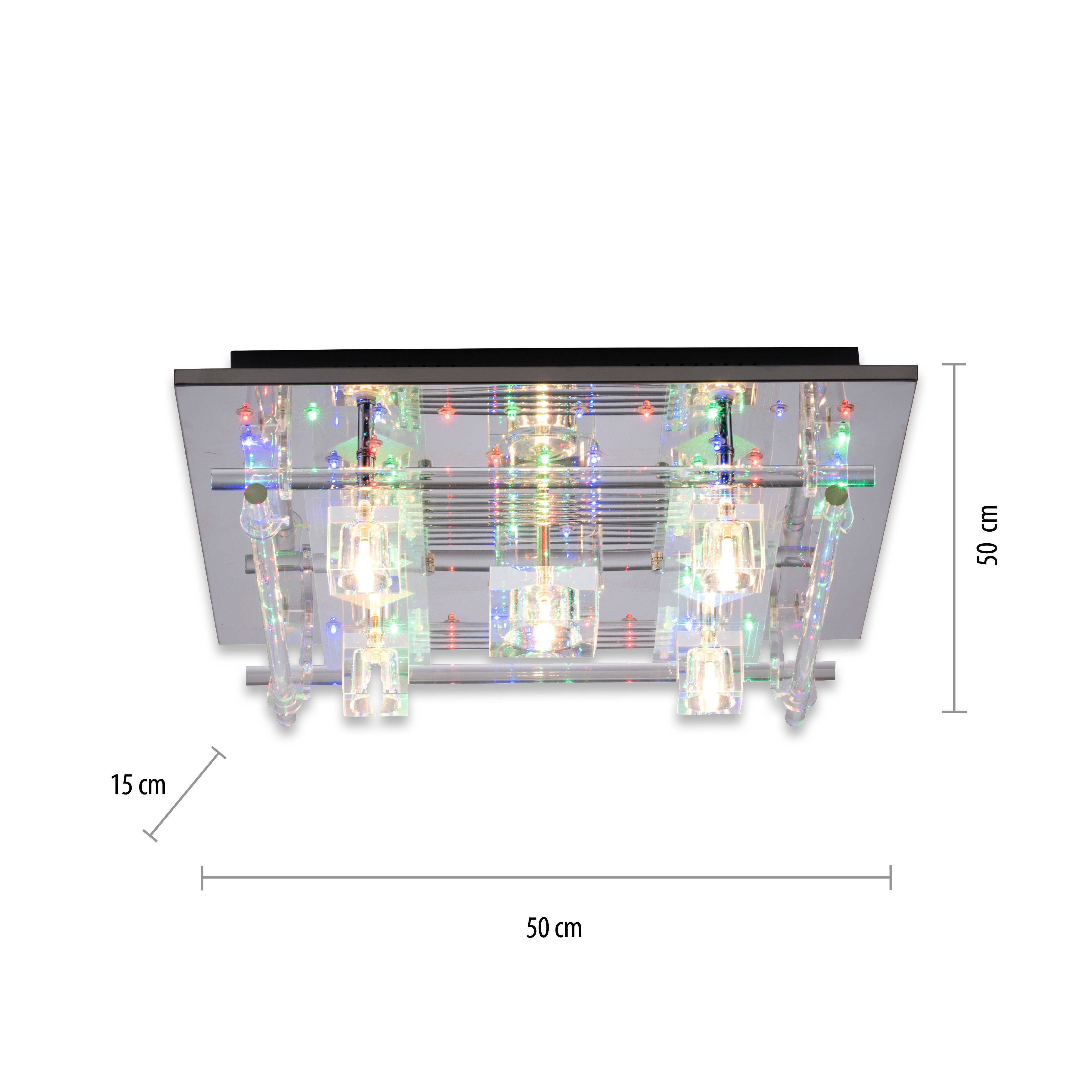 Deckenleuchte über Infrarot Fernbedienung, Warmweiß, LED, inkl., wechselbar, separat KEMAL2.0, RGB, Leuchten FB steuerbar LED Direkt