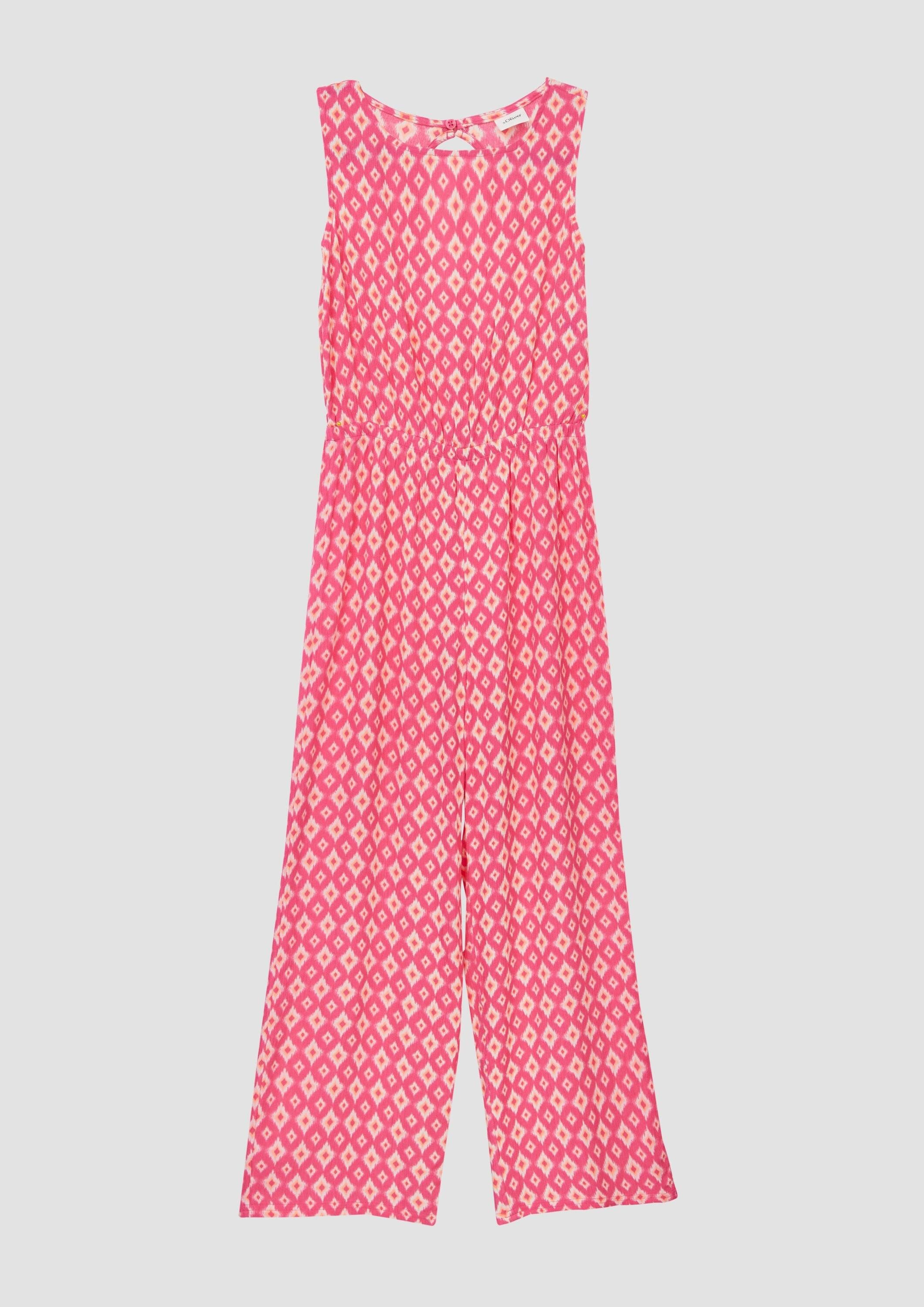 s.Oliver Jumpsuit Overall Jumpsuit aus Crinkled Viskose im Loose Fit mit Rücken-Cut-Out