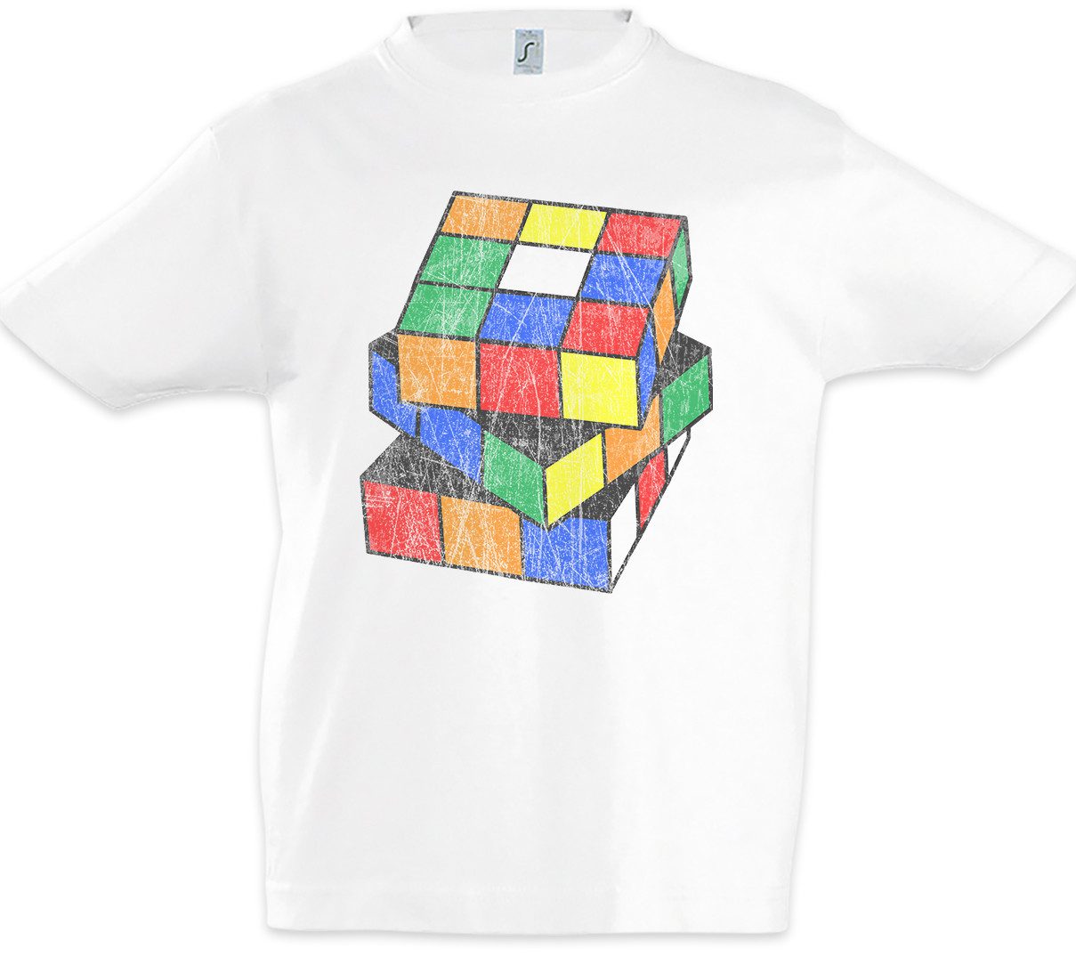 Print-Shirt Retro Cube Kinder T-Shirt Zauberwürfel 80s Magic Speed Cubing Cuber