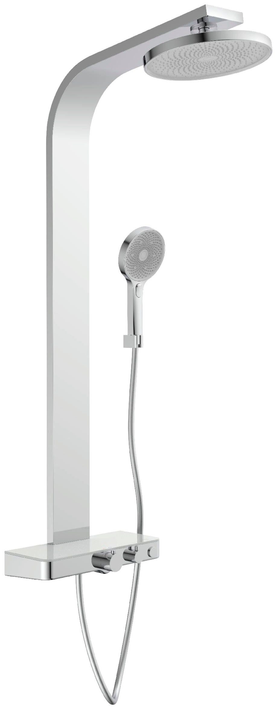 Schütte Duschsäule SAMOA RAIN, 3 Glasablage, verschiedenen mit Regendusche 3 und in Funktionen Ausführung mit Handbrause Strahlart(en), Thermostat erhältlich
