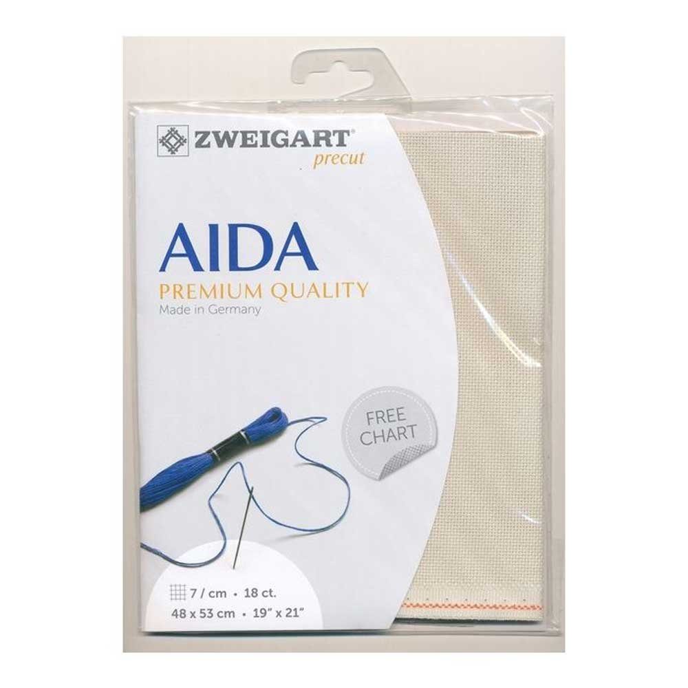 Zweigart Kreativset AIDA Zweigart Precute 18 ct. Fein-Aida 3793 Farbe 770 platinbeige, (embroidery kit by Marussia)