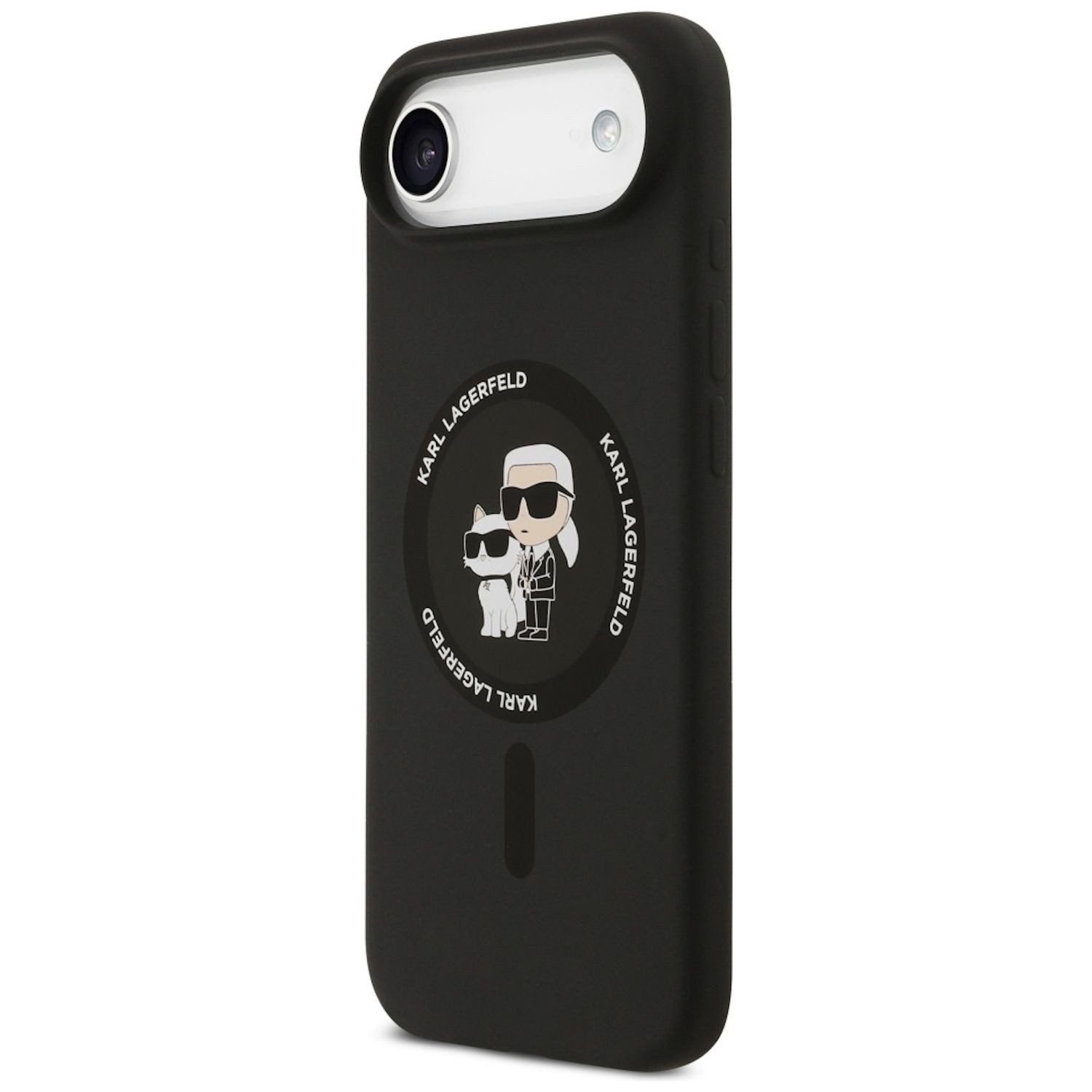 KARL LAGERFELD Smartphone-Hülle Karl Lagerfeld Apple iPhone 17 Air Silic. Karl&Choupette Ring MagSafe