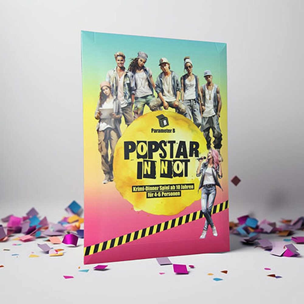 Pegasus Spiele Spiel Popstar in Not, Krimi-Dinner Spiel für 4 Personen