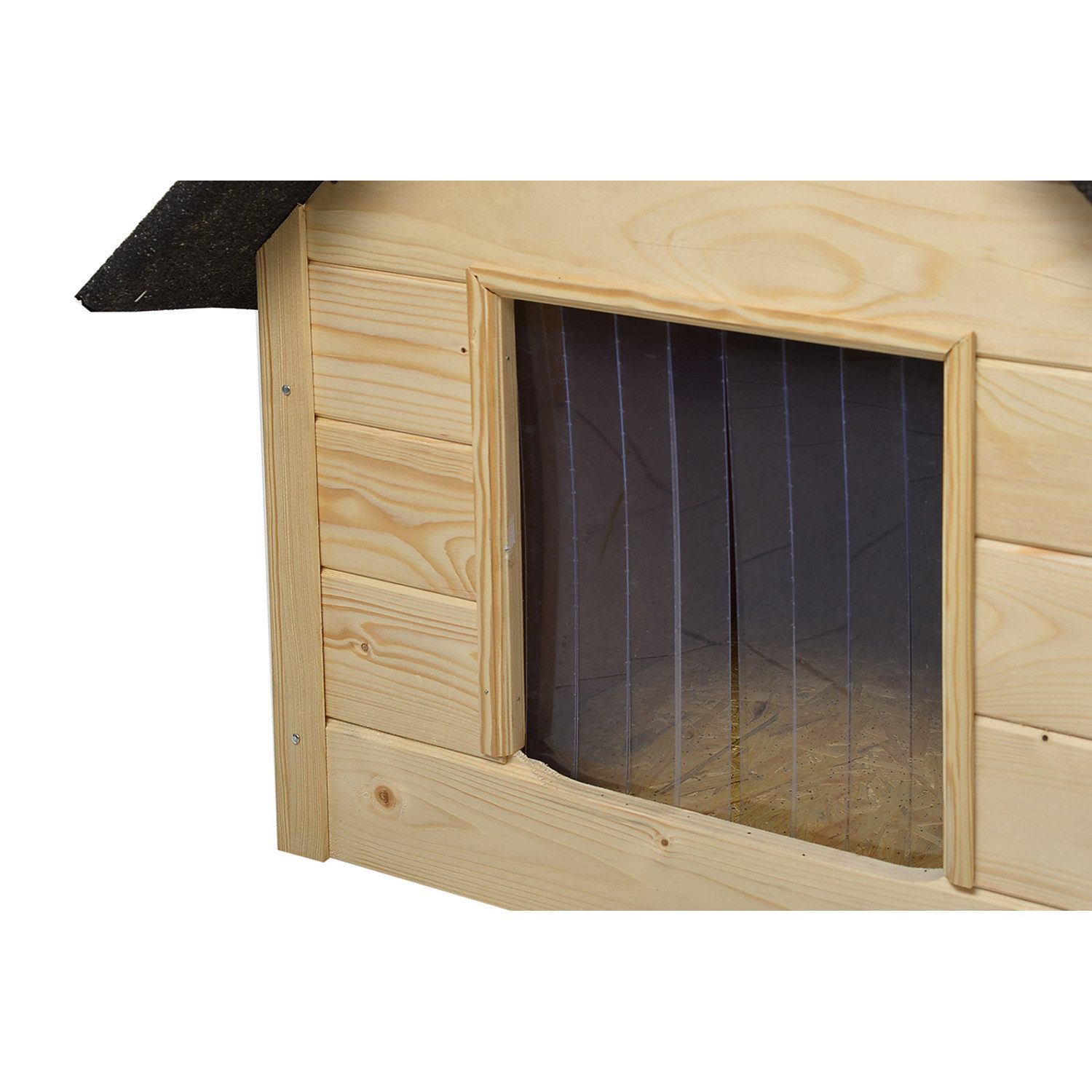 WOODOK Hundehütte, XL-Hundehütte zum Zusammenbauen und Streichen
