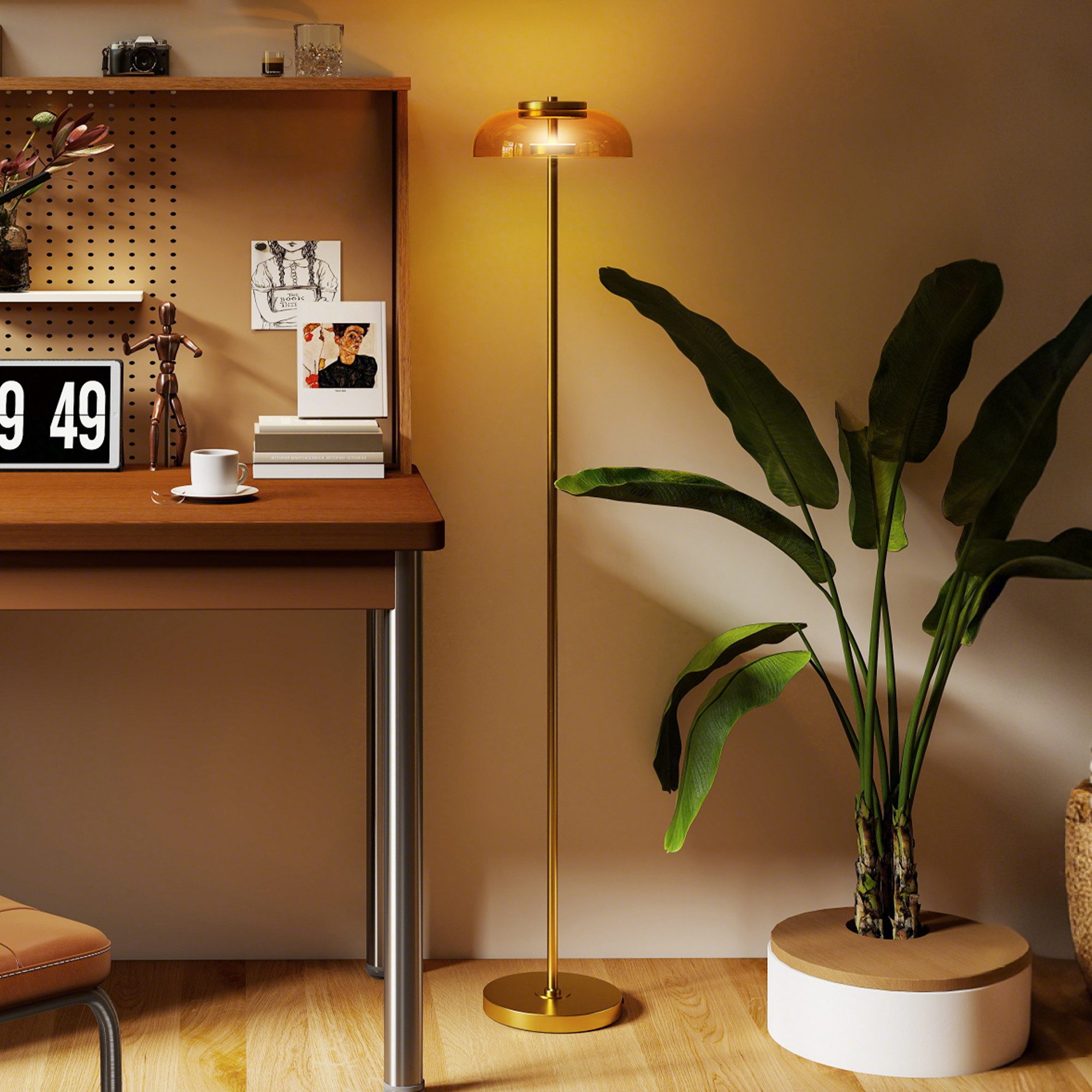 furnicato Deckenstrahler LED Stehlampe Wohnzimmer, Stehleuchte mit 3000 K warmem Lich