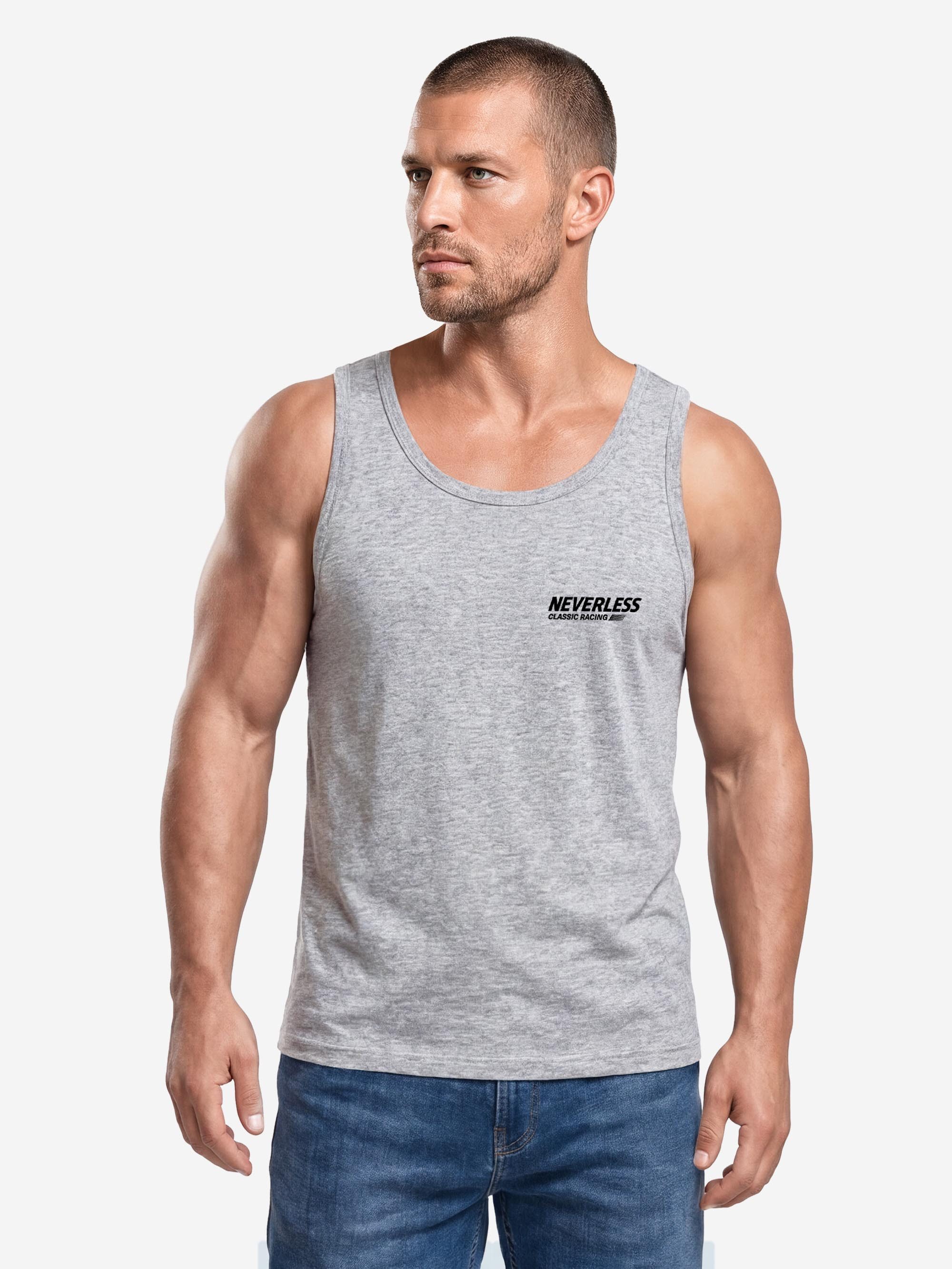 Neverless Tanktop Tanktop Herren mit Grafik-Print - Tokyo Drifting - Trägershirt mit Print