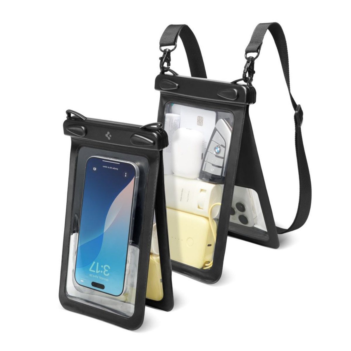 Spigen Handyhülle A603 Wasserdicht Schutzcase Schwarz für Smartphones 6,9, Wasserdichtes Schutzcase für Outdoor und Wassersport