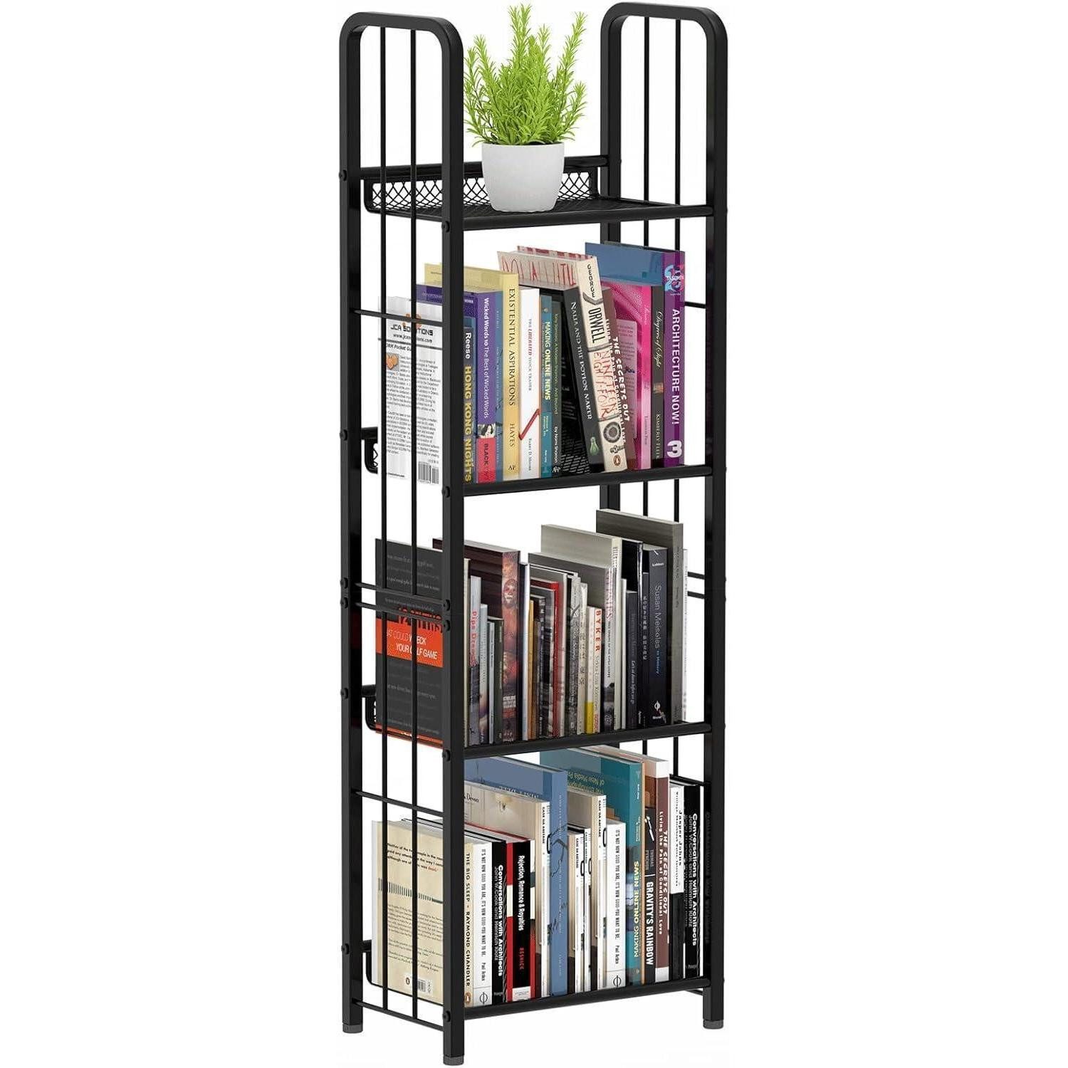 LuxusKollektion Leiterregal Leiterregal 4 Ebenen Schwarz Metall, 1-tlg.