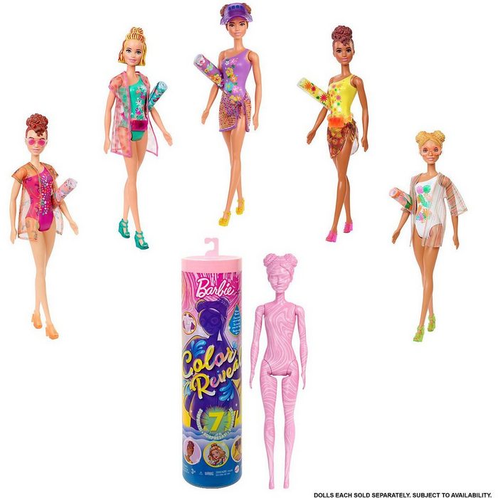 Mattel® Anziehpuppe Barbie Color Reveal Puppe Sand & Sonne Serie