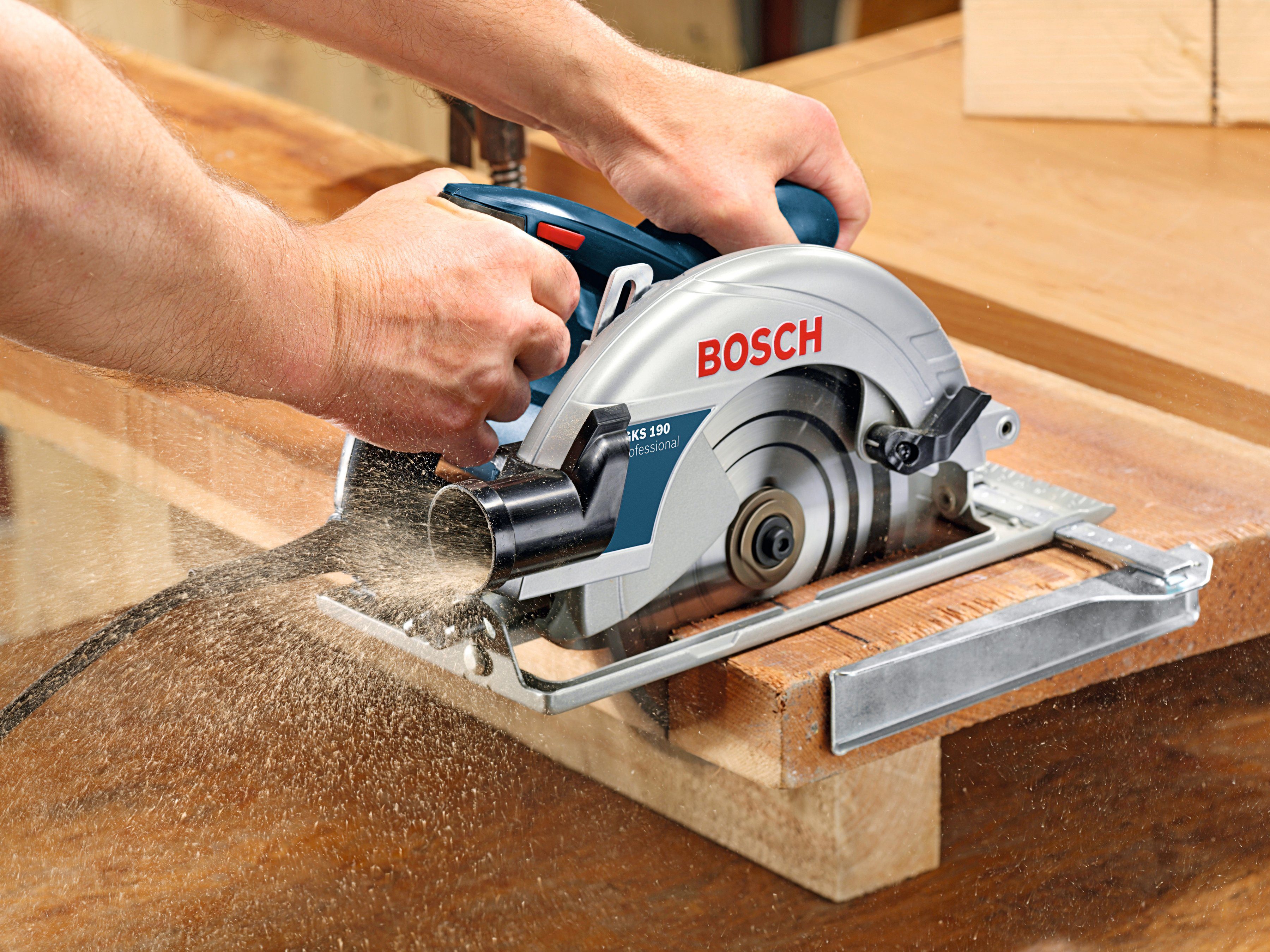 Bosch Professional Handkreissäge GKS 190, 1400 W, 190 mm – Bild 3 von 4