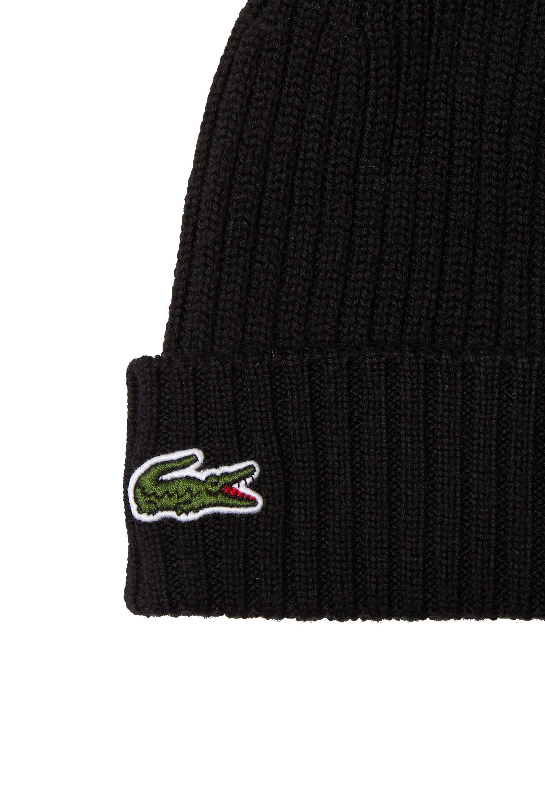 Lacoste Strickmütze Mütze Unisex Strick-Beanie mit gestickten Logo (1-St)