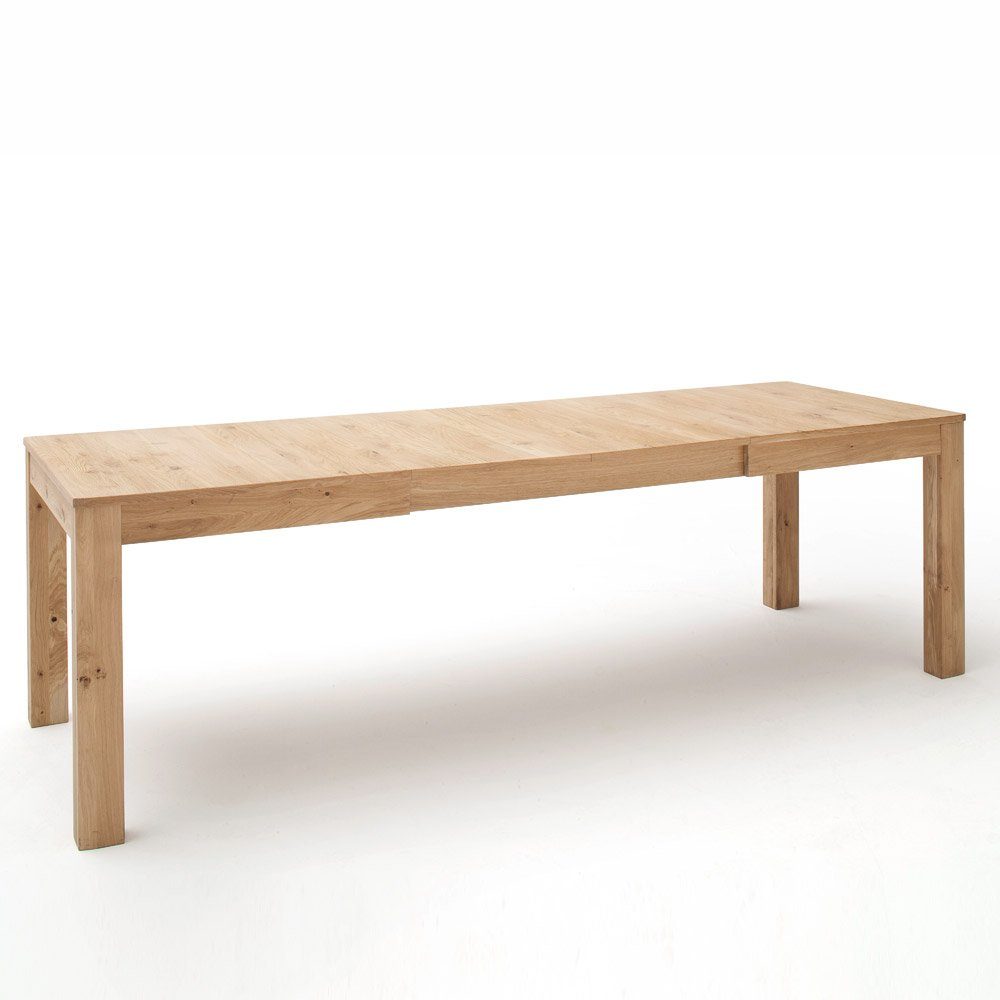 Esszimmer massiv Lomadox SAMARA-05, Esstisch Asteiche Massivholz-Tisch aus Bianco - : 160/77/90cm