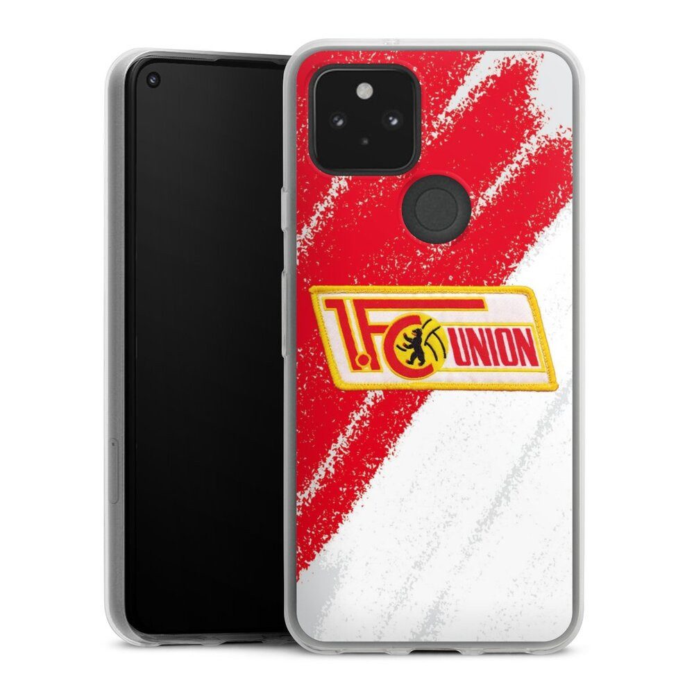 DeinDesign Handyhülle Offizielles Lizenzprodukt 1. FC Union Berlin Logo, Google Pixel 5 Slim Case Silikon Hülle Ultra Dünn Schutzhülle