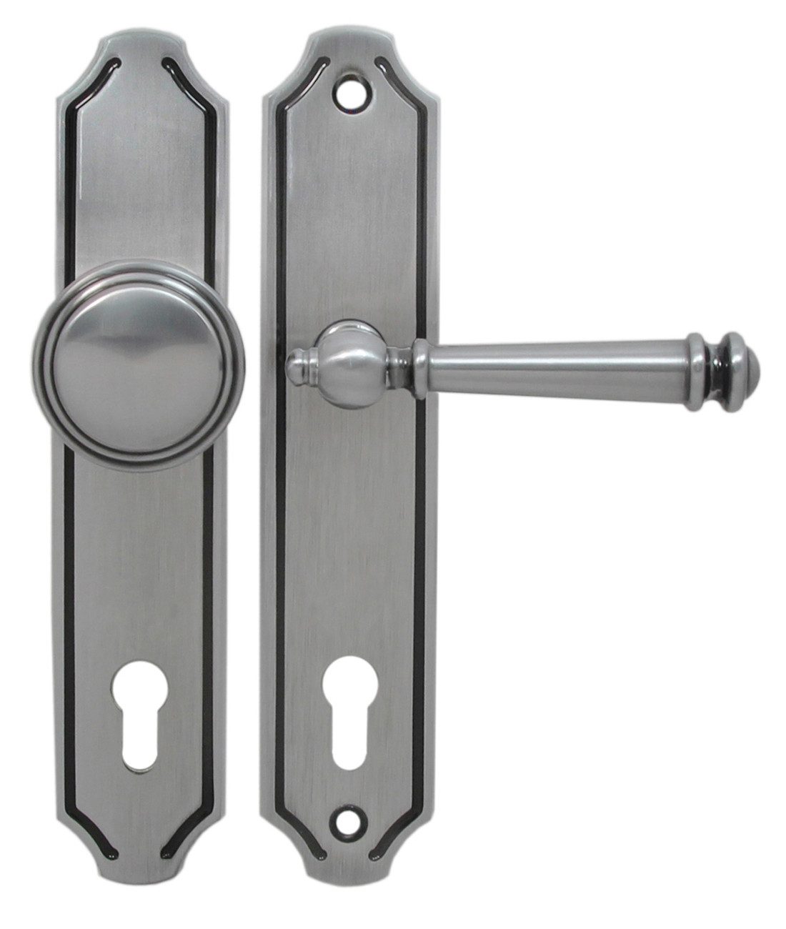 Türbeschlag Haustür Schutzbeschlag Kos LS Stahlgrau HS 92 mm Kn - Dr, Stahl günstig online kaufen