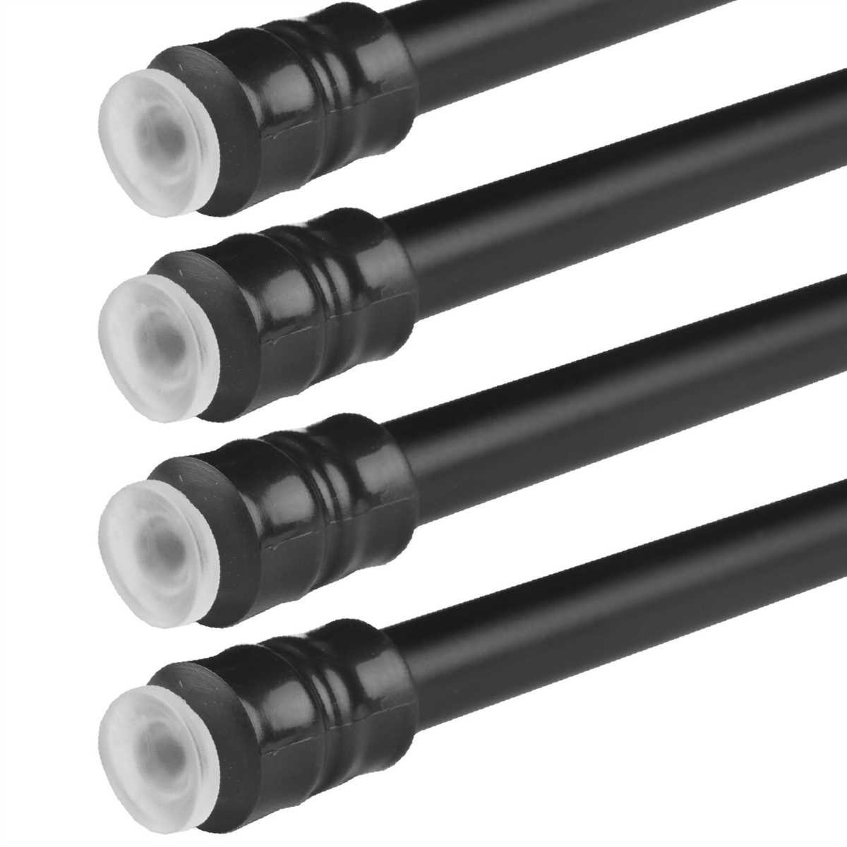 Bestlivings Klemmstange stufenlos ausziehbar – kein Bohren, kein Kleben, Ø 10 mm, 1-läufig, ausziehbar, ohne Bohren, geklemmt, Metall, Gardinenstange mit rutschfesten Gummipuffern, für Bad & Küche