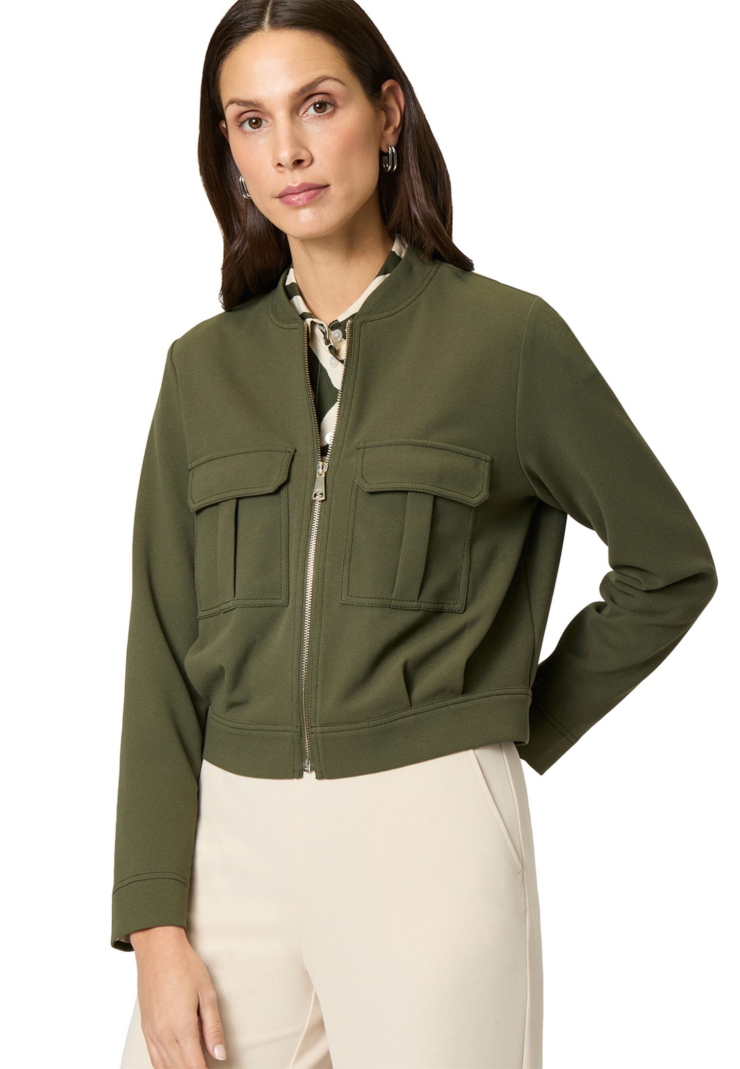 Jackenblazer zero Sweatjacke mit Klappentaschen