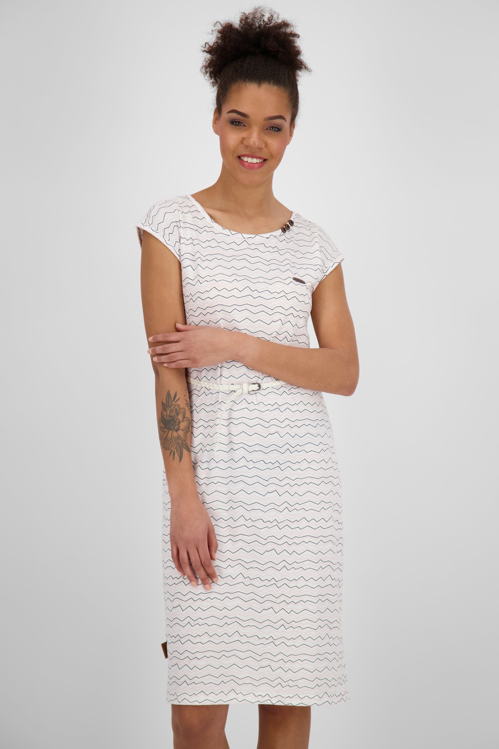 Alife & Kickin Jerseykleid MelliAK Dress Damen white | Jerseykleider