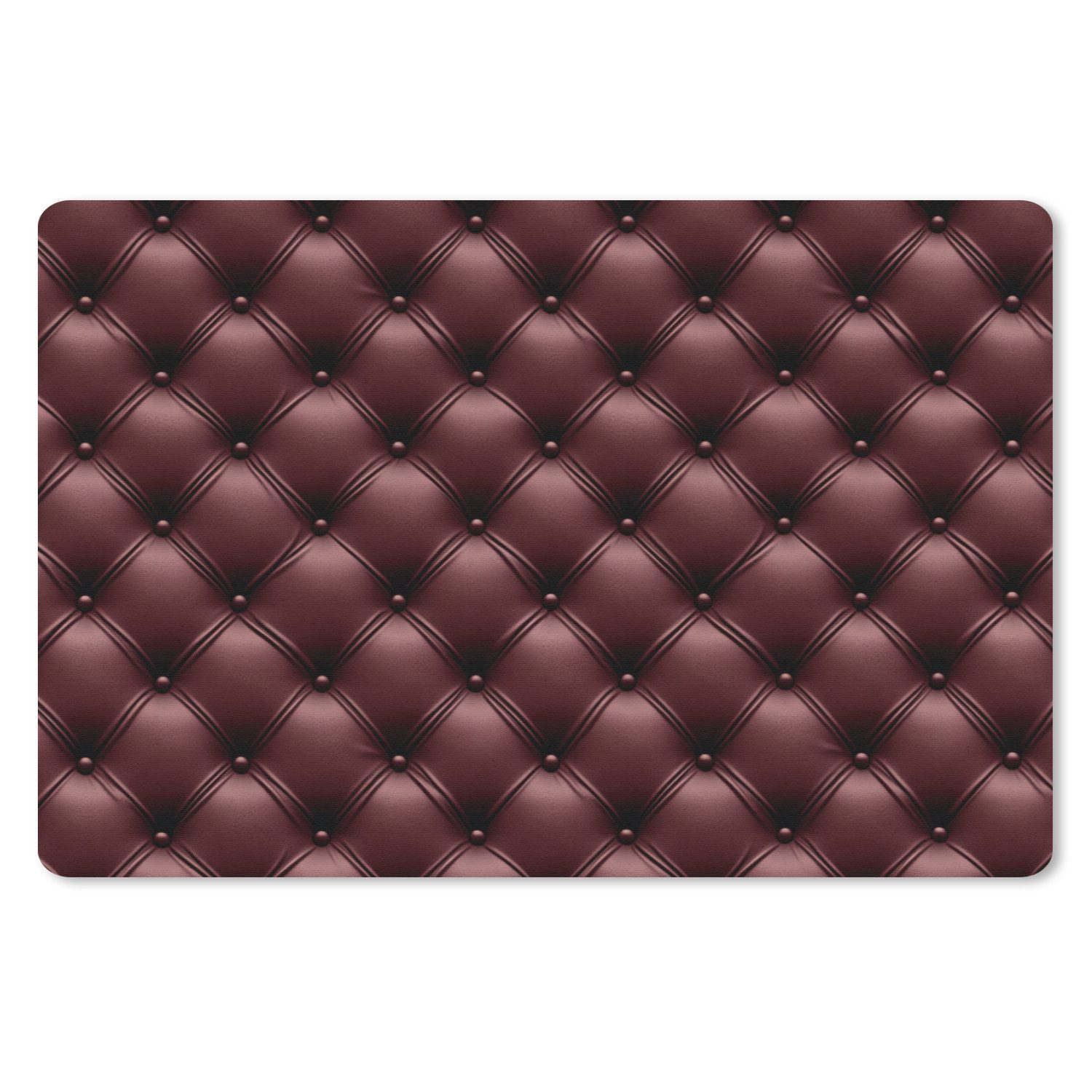 MuchoWow Mauspad Leder - Muster - Bordeaux (1-St), Mouse pad Klein, Gaming Deko, PC Zubehör, 13x8 cm