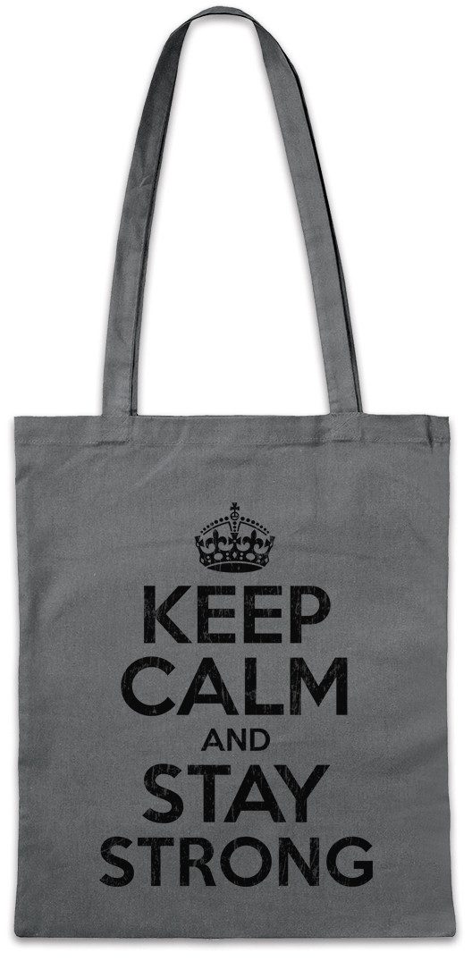 Beuteltasche Keep Calm And Stay Strong Stofftasche Pump Body Building Gym Fitness