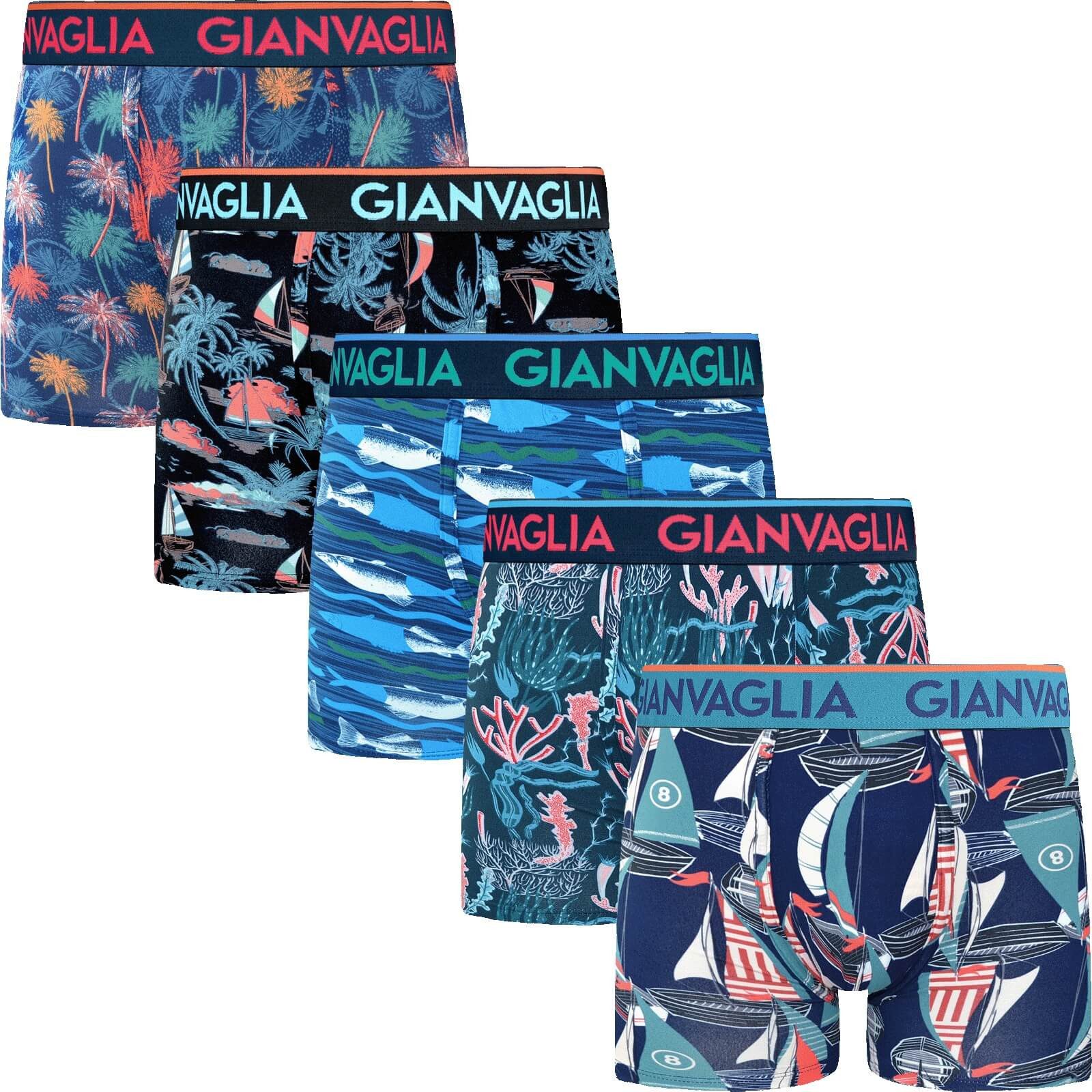 GIANVAGLIA Boxershorts Herren Boxershorts 5er Pack Baumwolle mit verschiede günstig online kaufen