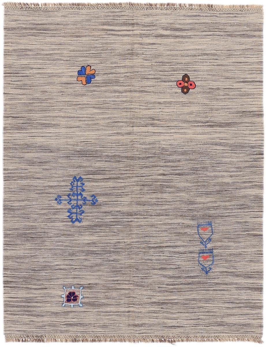 Orientteppich Kelim Afghan Design 130x165 Handgewebter Orientteppich, Nain Trading, rechteckig, Höhe: 3 mm