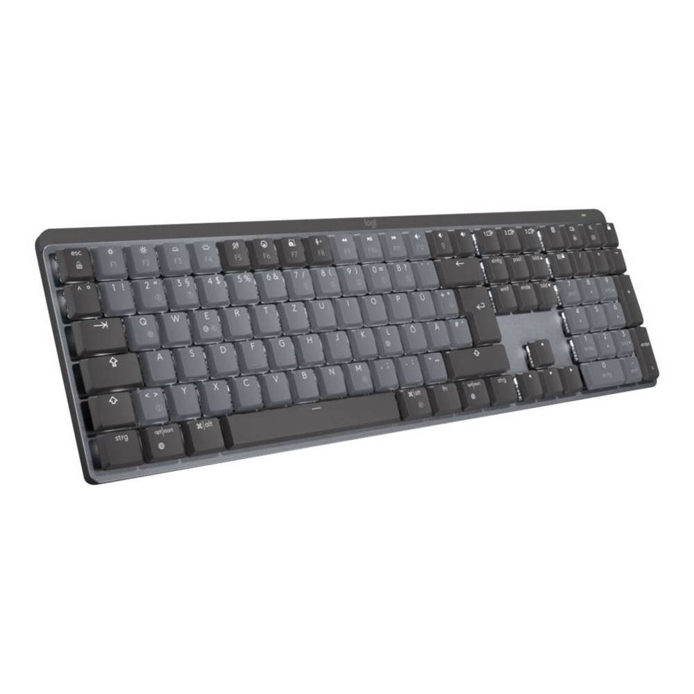 Logitech Wireless-Bluetooth-Tastatur,QWERTZ 920-010771 Tastatur (Abnehmbares Kabel, Beleuchtet, Wiederaufladbar)
