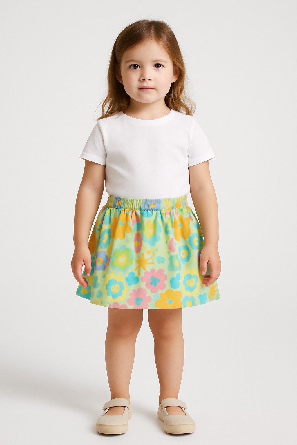Panco Sommerrock Baby Mädchen Rock mit Blumenmuster